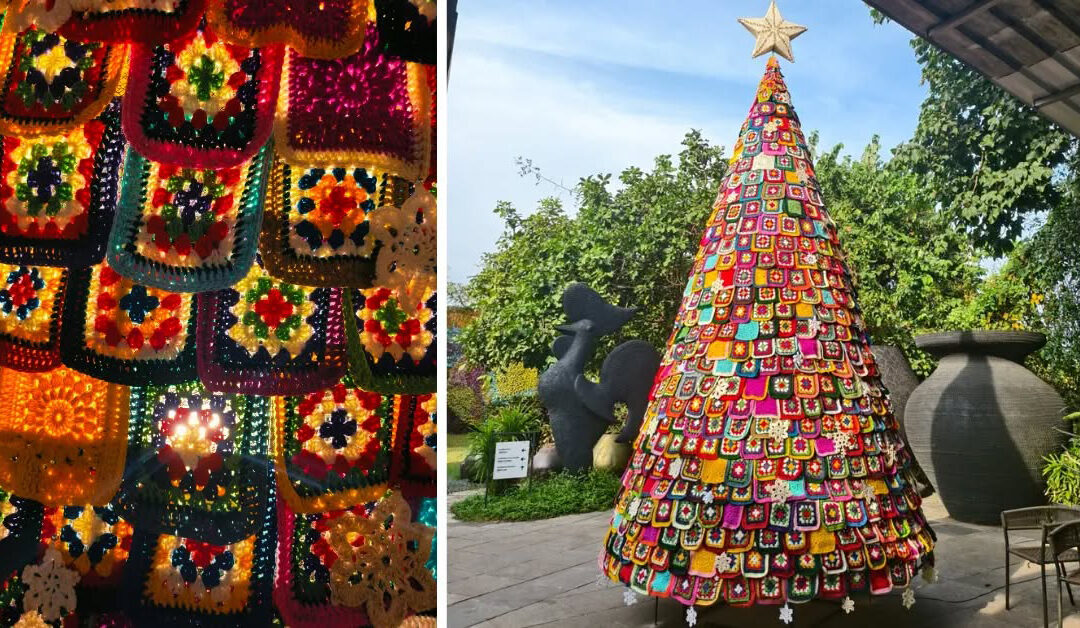 18-foot crochet Christmas tree at Museum of Goa